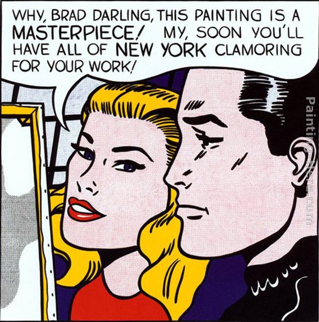 Masterpiece,1962 painting - Roy Lichtenstein Masterpiece,1962 art painting